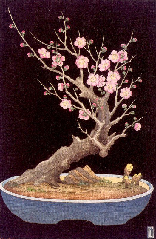 Miller, Lilian May Japanese Dwarf Plum Tree oil painting picture